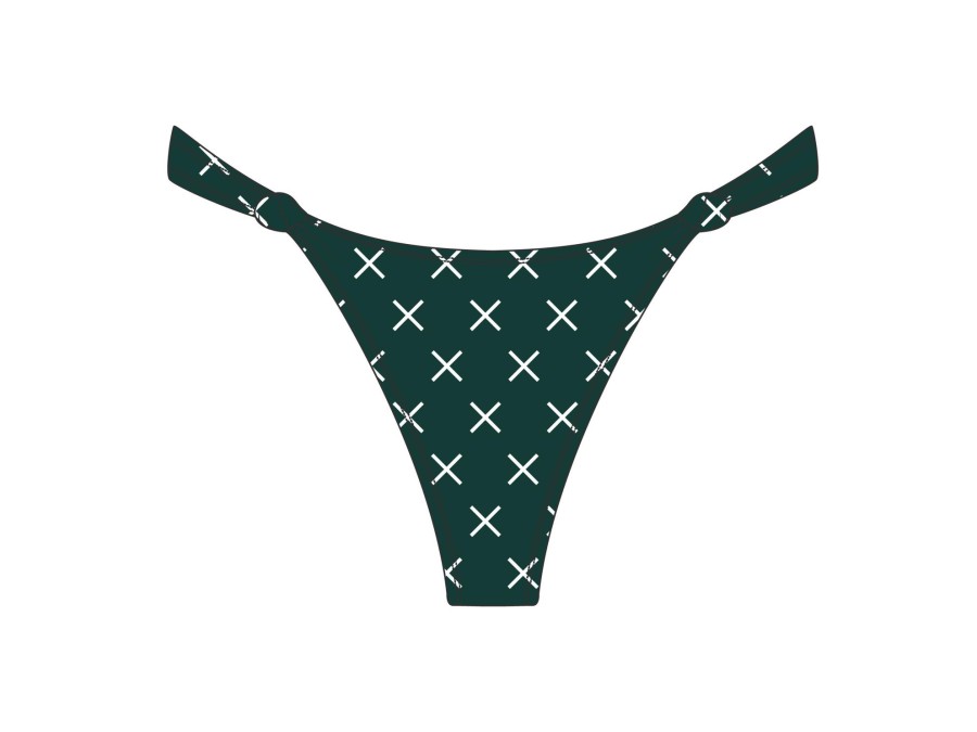 Bottoms Boutine LA | Green Logo Print Twist Bottoms