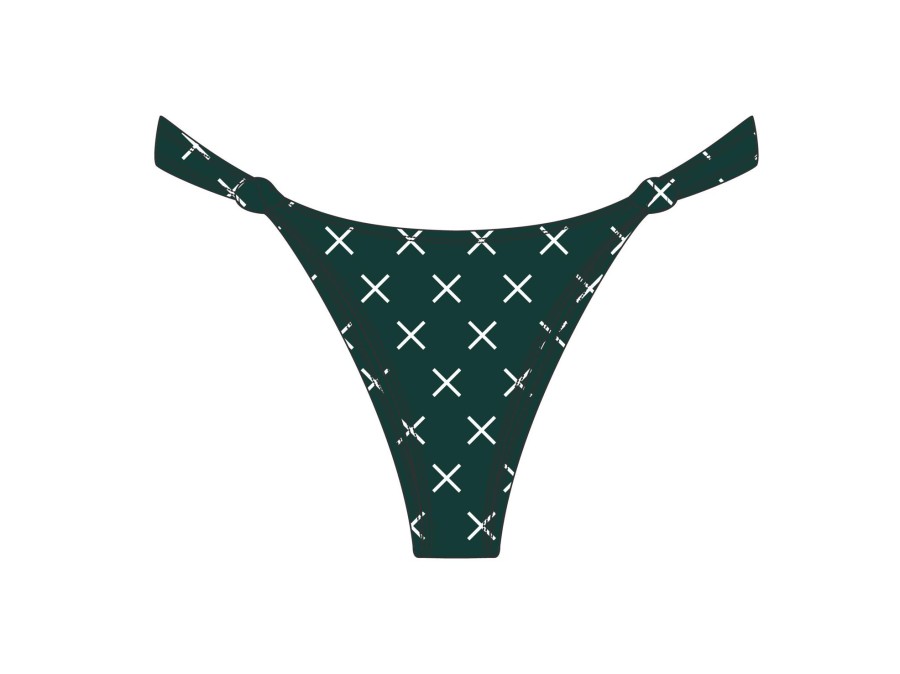 Bottoms Boutine LA | Green Logo Print Twist Bottoms