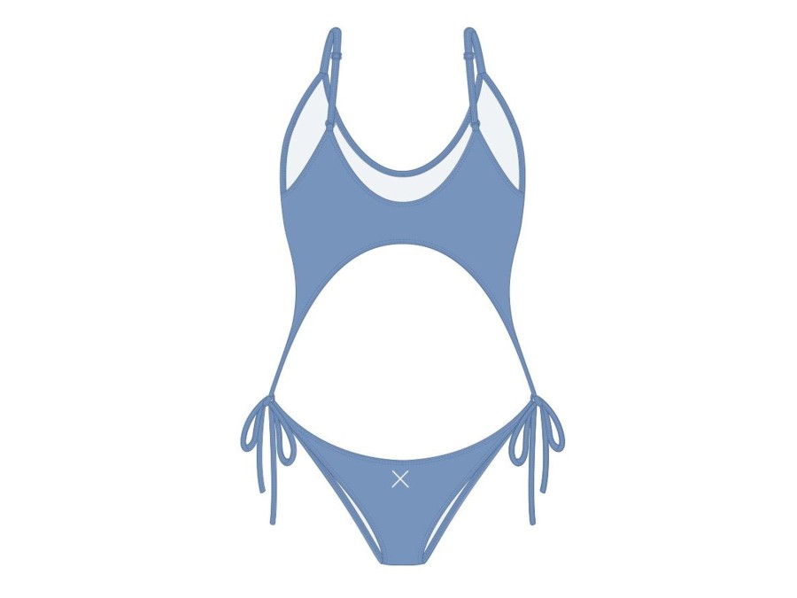 One Pieces Boutine LA | Slate Blue Two Piece One Piece