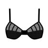 Underwear Boutine LA | Black Mesh Peep Bralette