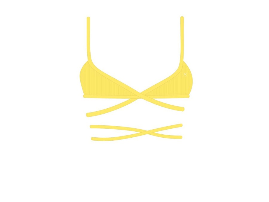 Underwear Boutine LA | Yellow Wrap Bralette Top