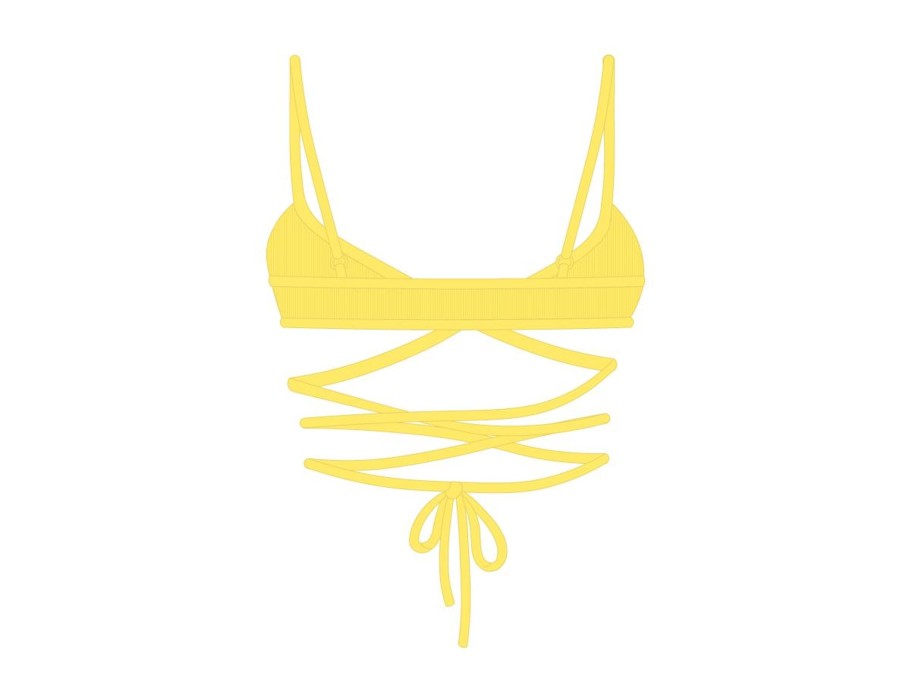 Underwear Boutine LA | Yellow Wrap Bralette Top