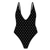 One Pieces Boutine LA | Black Logo Print Retro One-Piece