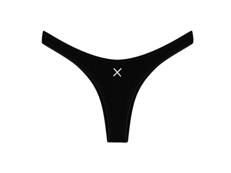 Bottoms Boutine LA | Manhattan Black Ribbed Chic 80'S Bottoms