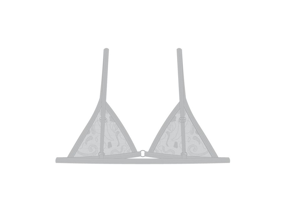 Underwear Boutine LA | Hills Grey Minimal Lace Bralette