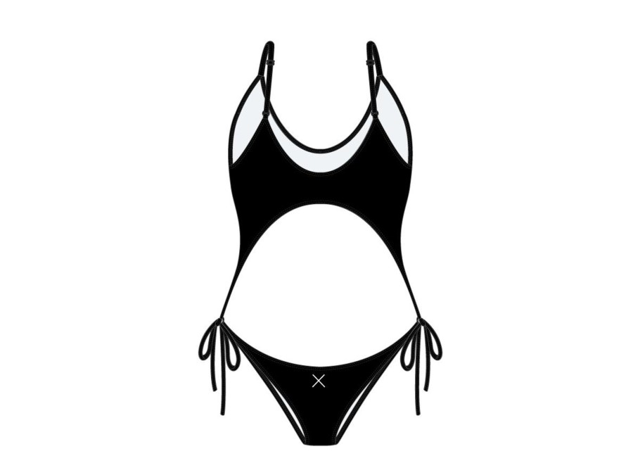 One Pieces Boutine LA | Manhattan Black Two Piece One Piece