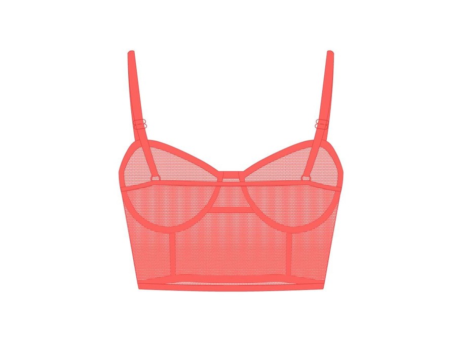 Underwear Boutine LA | Salmon Mesh Camisole Top