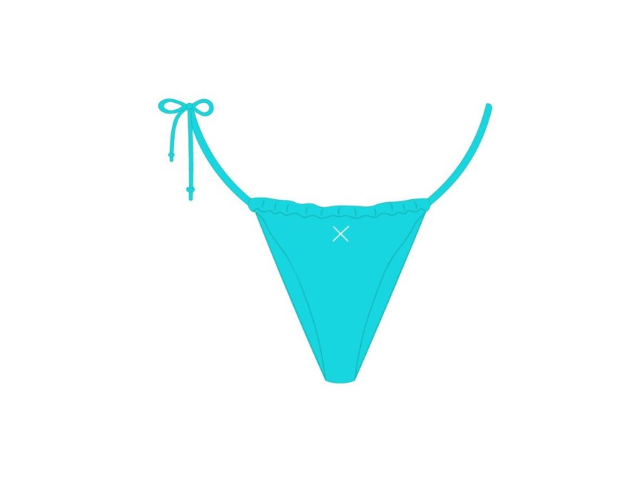 Bottoms Boutine LA | Baby Blue One Side-Tie Bottoms