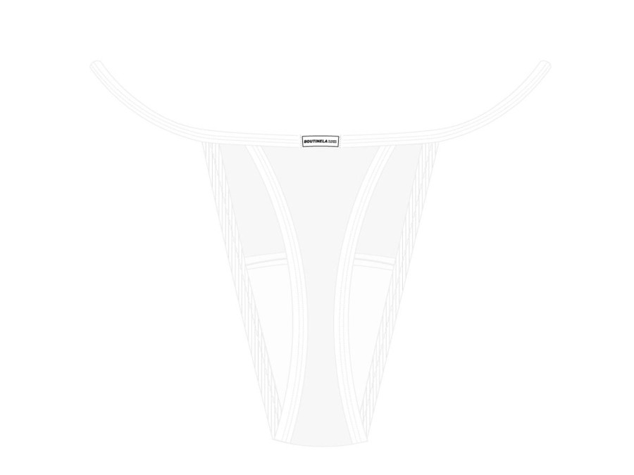 Underwear Boutine LA | Venice White Lace Ribbed Bottoms