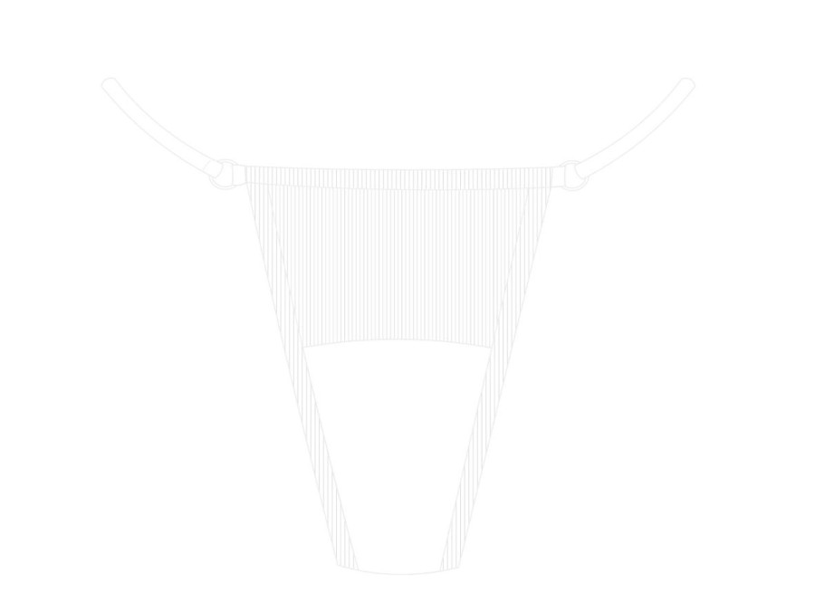 Underwear Boutine LA | Venice White Lace Ribbed Bottoms