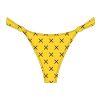 Bottoms Boutine LA | Yellow Logo Print Twist Bottoms