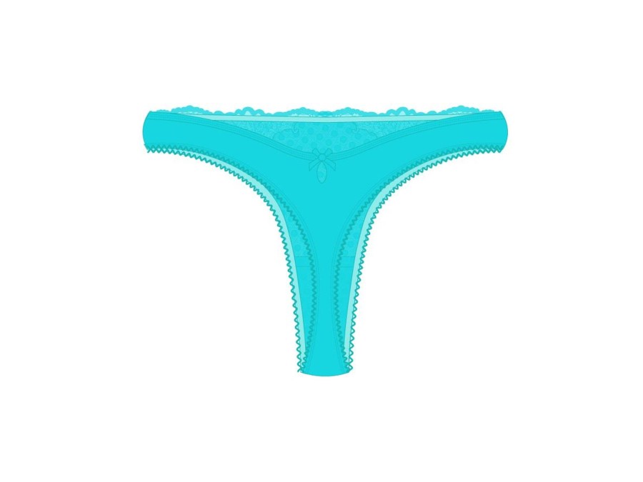 Underwear Boutine LA | Baby Blue Lace Bow Panties